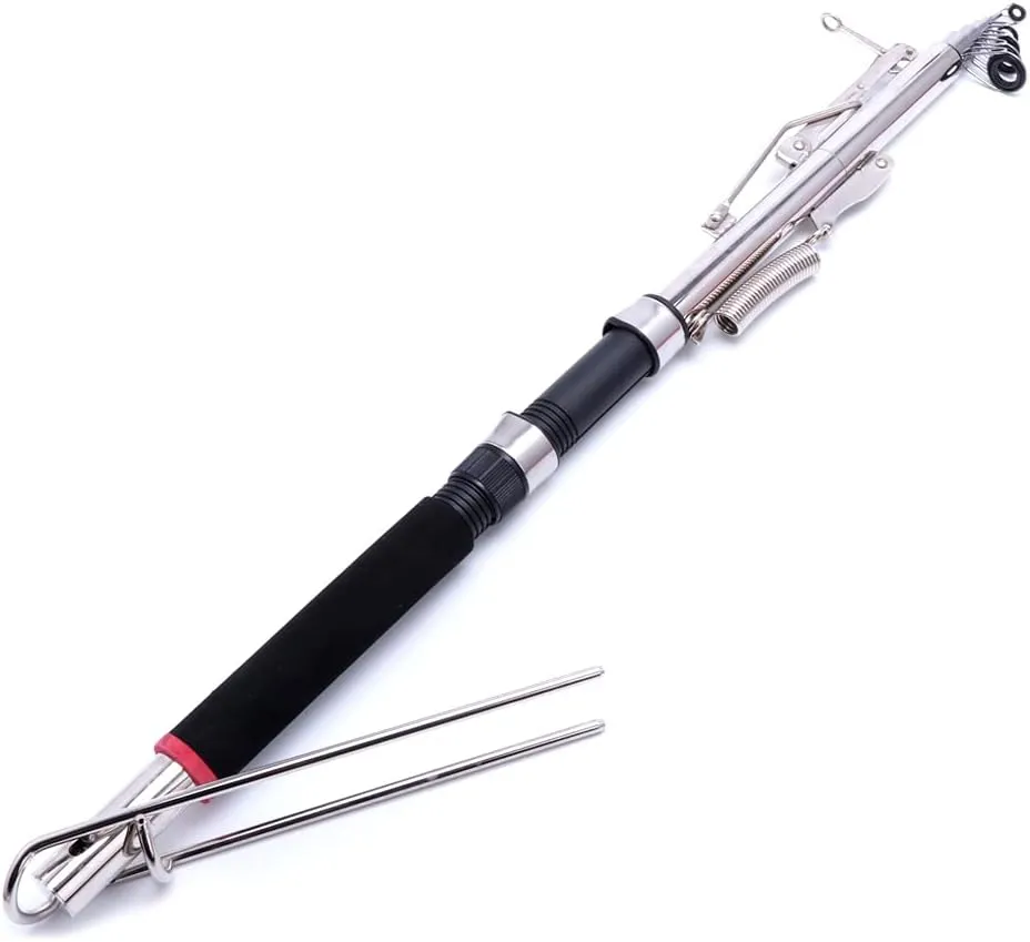 Sea Rivers Fishing Telescopic Rod Automatic Fishing Rod Sea Rivers Lake Fish Rod Spring Stand for Travel Fishing