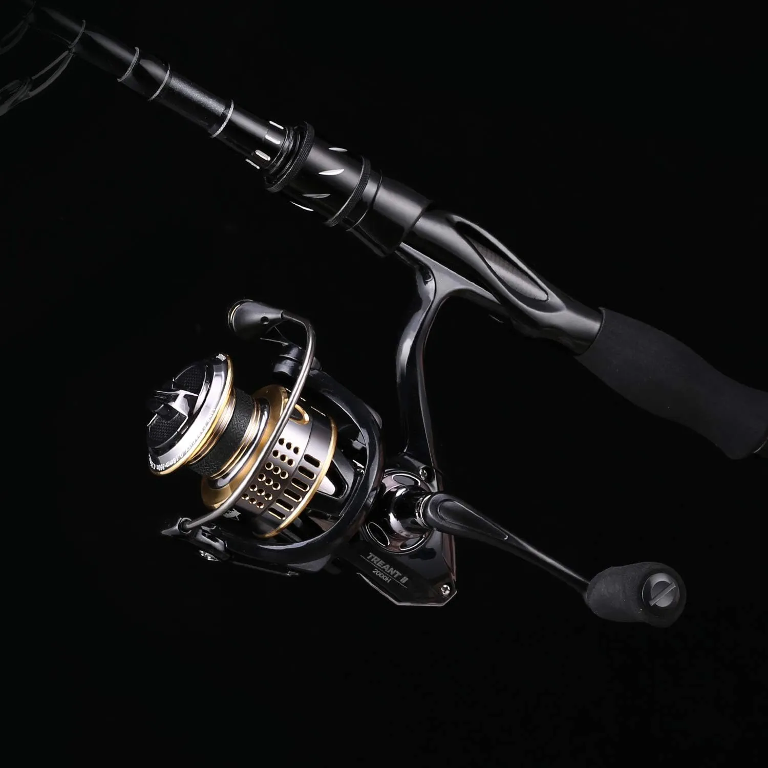 SeaKnight Sange II Telescopic Fishing Rods, Carbon Material & Durable Solid Glass Tip, Ceramic Guides, 1pc Fishing Rod Performance, Comfortable EVA Handle, Newly Designed Travel Rod