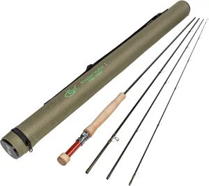 SF Shadow Walker Ⅰ Euro Nymph Rod European Nymphing Fly Fishing Fly Rod 2wt 3wt 10FT Shadow Yellow 24T Carbon Fiber with Durable Rod Tube, Medium Fast Action Fly Rod 4 Pieces