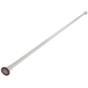 Shower Curtain Rail Straight Rod Pole Extendable Aluminium White 1100-2600mm