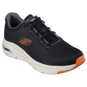 Skechers Mens Arch Fit Takar Back Orange Mesh Lightweight Vegan Shoes