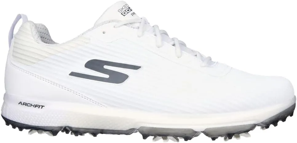 Skechers Men's GO Golf Pro 5 Hyper Golf Shoes - White/Gray 8.5M