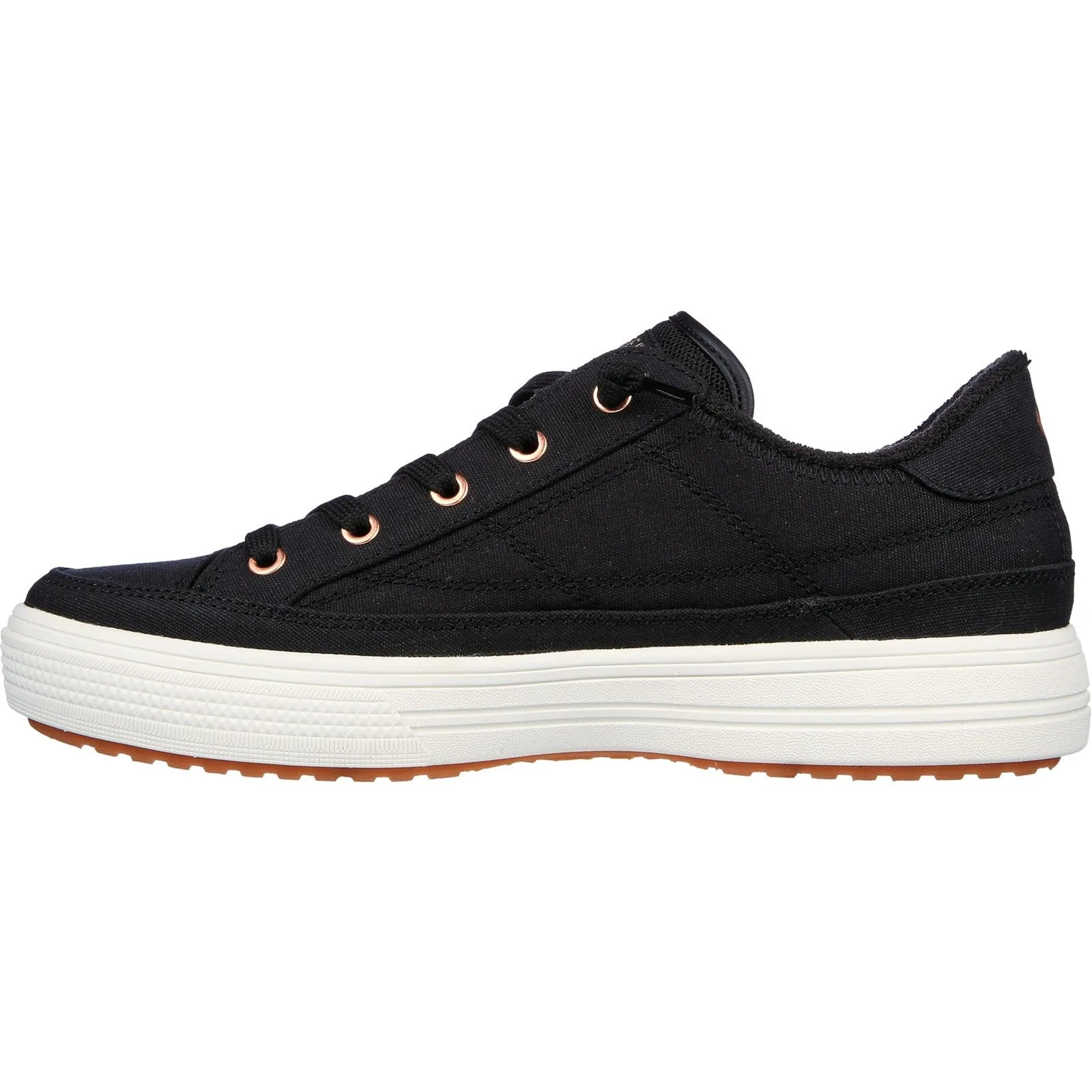 Skechers Womens Arch Fit Arcade - Meet Ya There 177190-BLK Black Lace Up Shoe