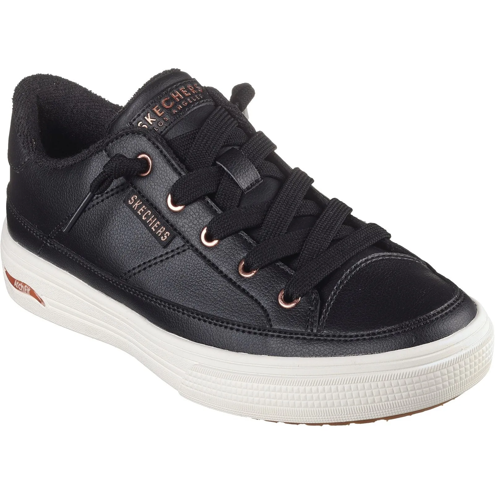 Skechers Womens Arch Fit Arcade On My Way 177189-BLK Black Lace Up Shoe