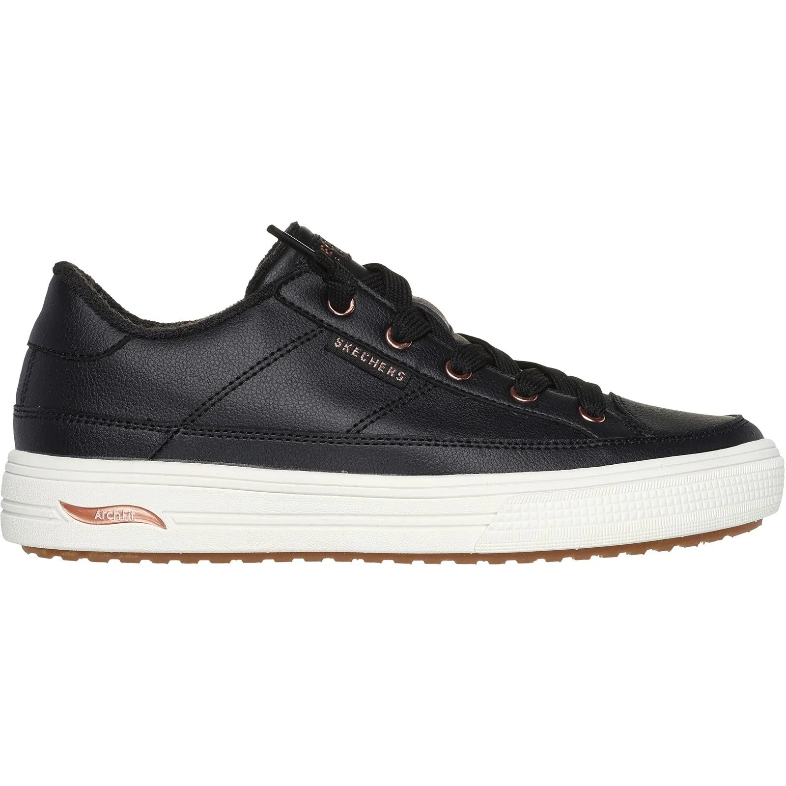 Skechers Womens Arch Fit Arcade On My Way 177189-BLK Black Lace Up Shoe
