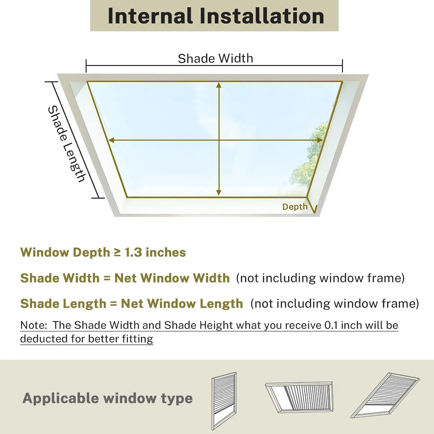 Skylight Blackout Window Blinds & Shades, Cordless Cellular Shades Thermal Insulation Honeycomb Blinds for Roof Inclined Plane Room Windows, Easy to Install - Custom Size(White)