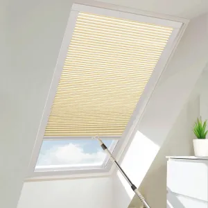 Skylight Shades & Blinds for Window Cellular Cordless Blackout Shades Custom Cut to Size (100% Shading - Ginger)