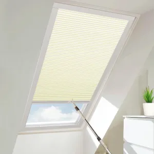 Skylight Shades & Blinds for Window Cellular Cordless Blackout Shades Custom Cut to Size (100% Shading - Honeydew)