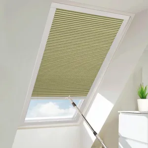 Skylight Shades & Blinds for Window Cellular Cordless Blackout Shades Custom Cut to Size (100% Shading - Khaki)