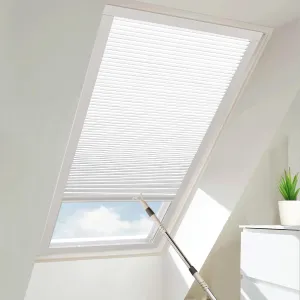 Skylight Shades & Blinds for Window Cellular Cordless Shades Custom Cut to Size (70% Shading - Pure White)