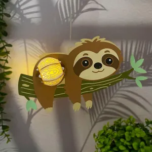 Sloth - 3D Sloth Lantern File - 11x7" - Cricut File - LightBoxGoodMan