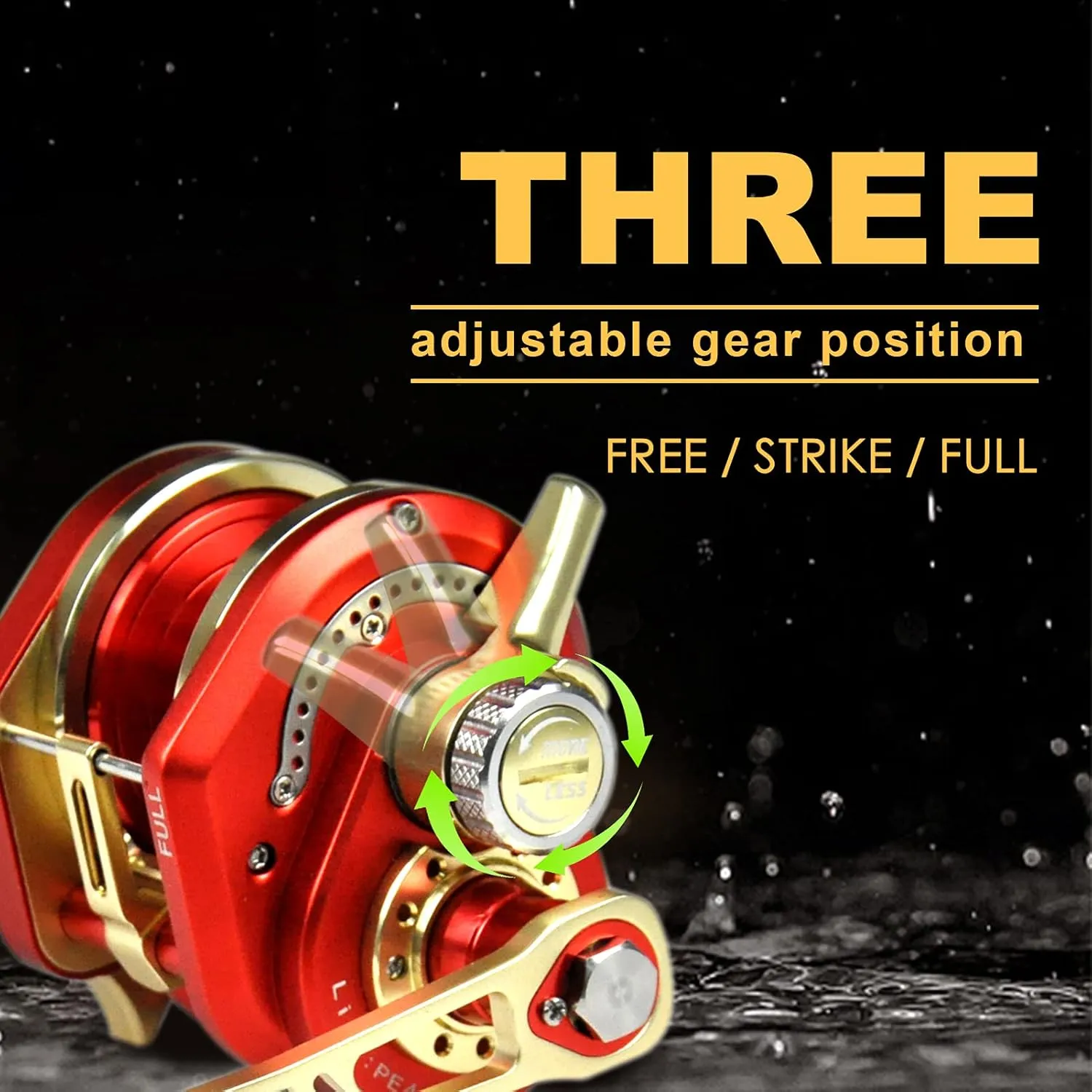 Slow Pitch Jigging Reels 66lbs Slow Jigging Reel Saltwater 6.3:1, 9BB 2RB Jigging Reel Saltwater Conventional Reels