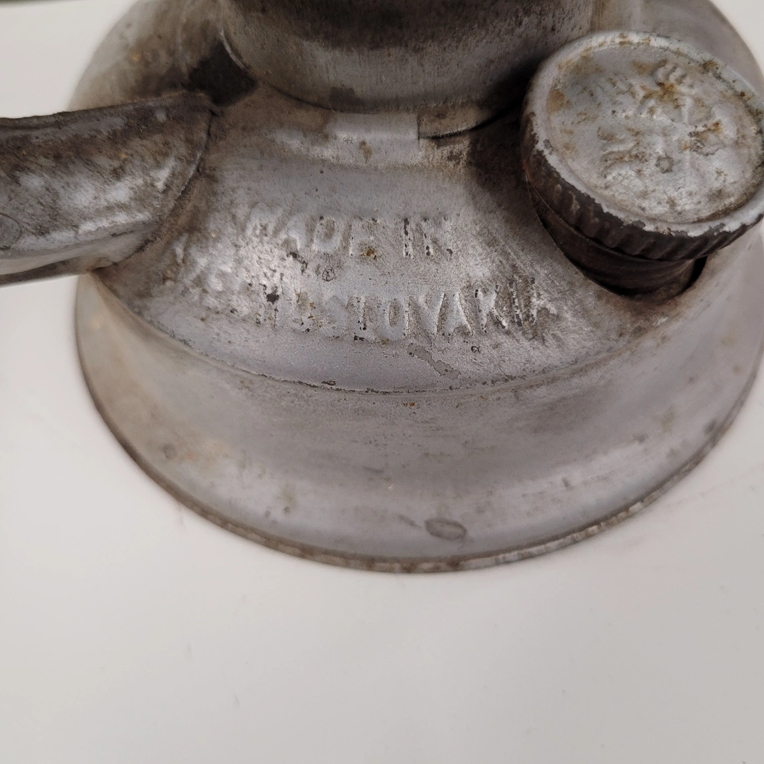 Small Antique Grey Meva No 868 Lantern Made In Czechoslovakia