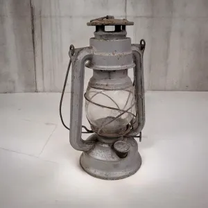 Small Antique Grey Meva No 868 Lantern Made In Czechoslovakia