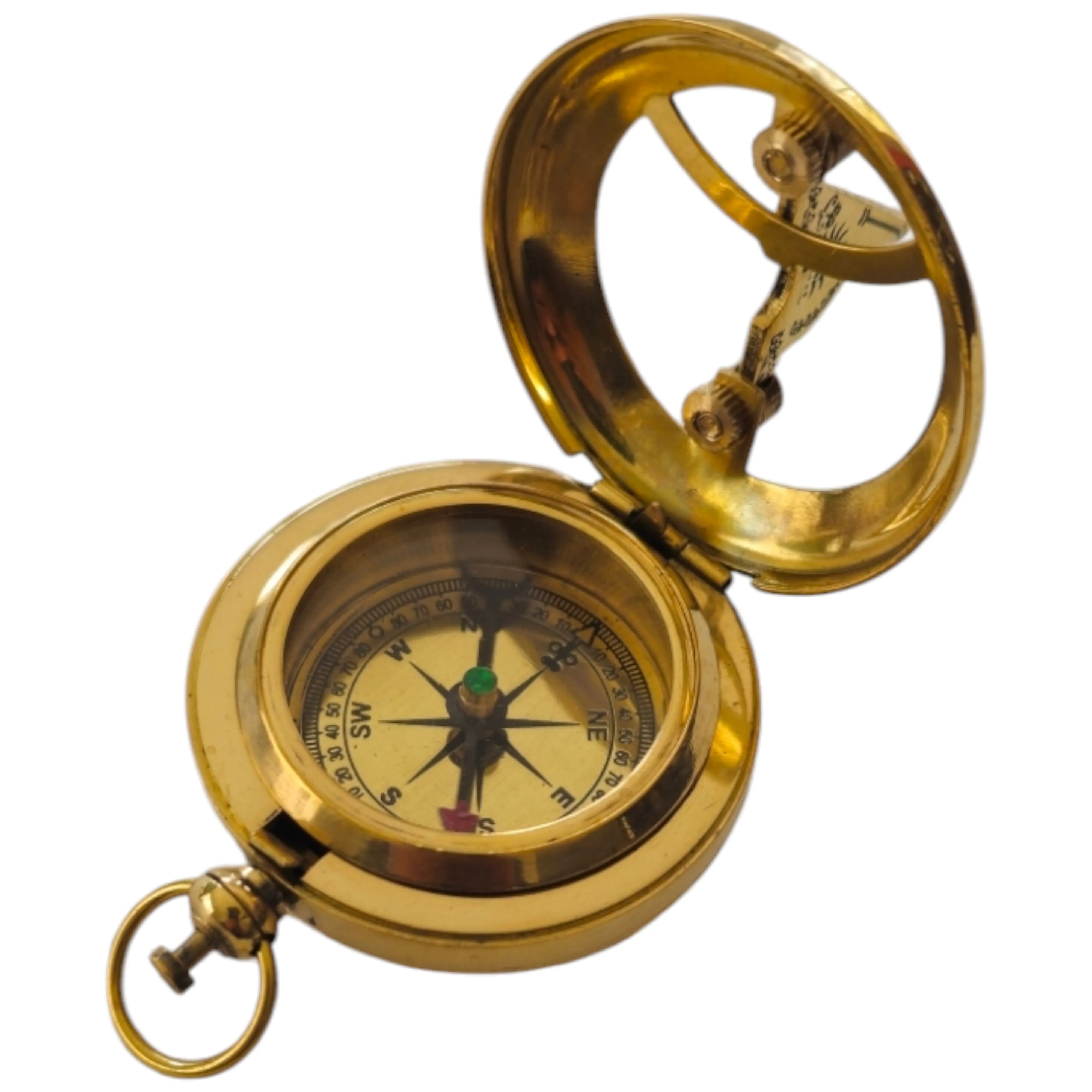 Small Brass Golden Sundial Compass | Personalised Vintage Gift