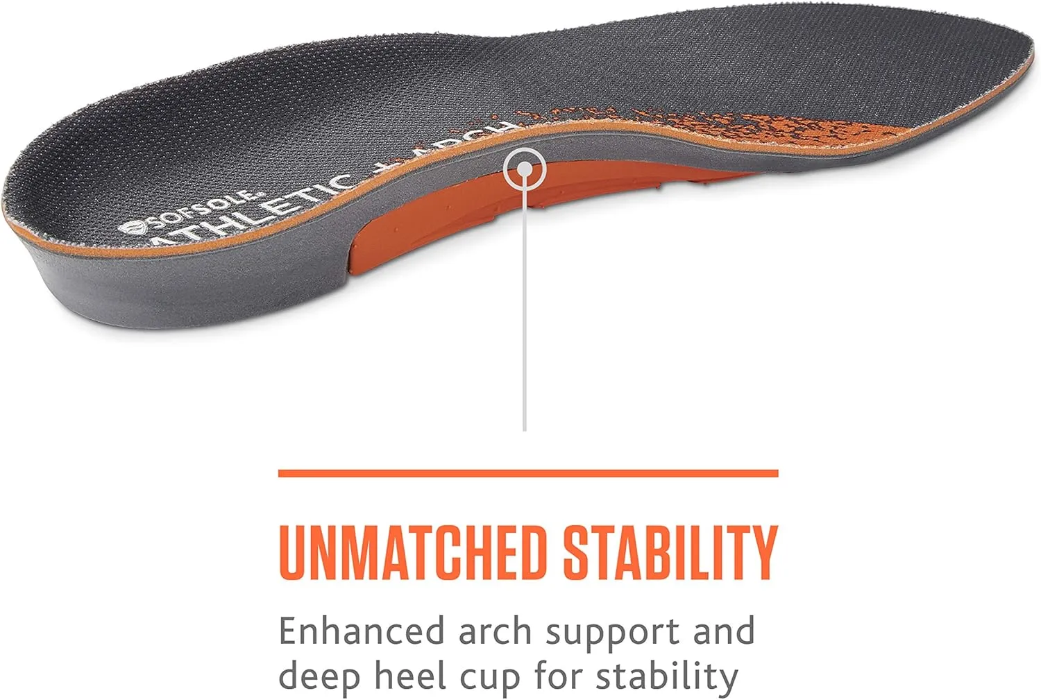 Sof Sole Men's Athletic High Arch Performance Full-Length Insole