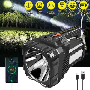 Solar Energy High Power LED Flashlight