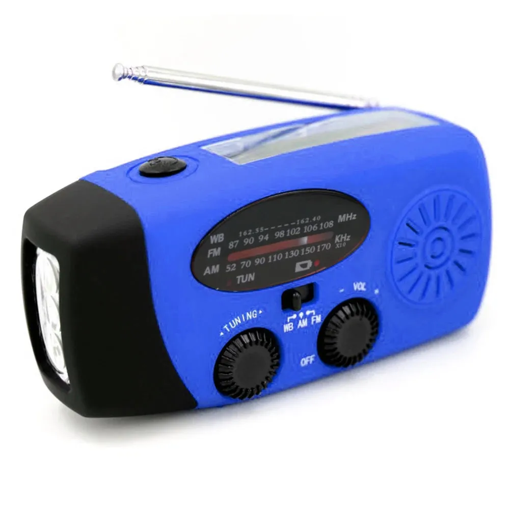 Solar Hand Crank Emergency Radio - 2000mAh Rechargeable DAB/FM/Bluetooth-Compatible Radio, 4-Way Powered with Reading Lamp for Survival