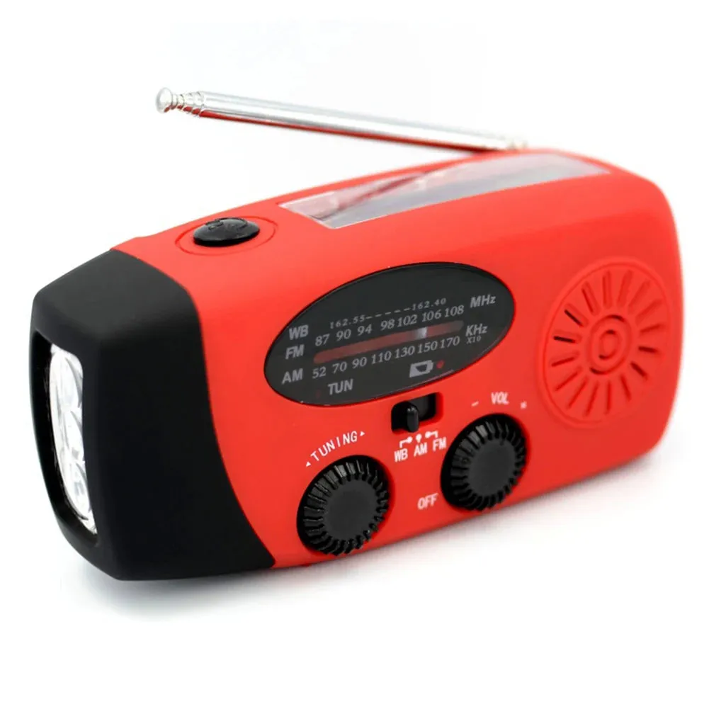 Solar Hand Crank Emergency Radio - 2000mAh Rechargeable DAB/FM/Bluetooth-Compatible Radio, 4-Way Powered with Reading Lamp for Survival