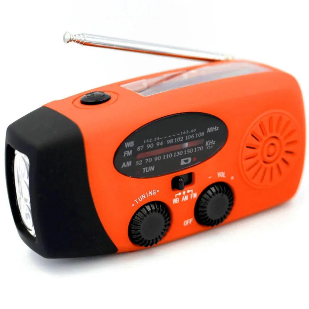 Solar Hand Crank Emergency Radio - 2000mAh Rechargeable DAB/FM/Bluetooth-Compatible Radio, 4-Way Powered with Reading Lamp for Survival