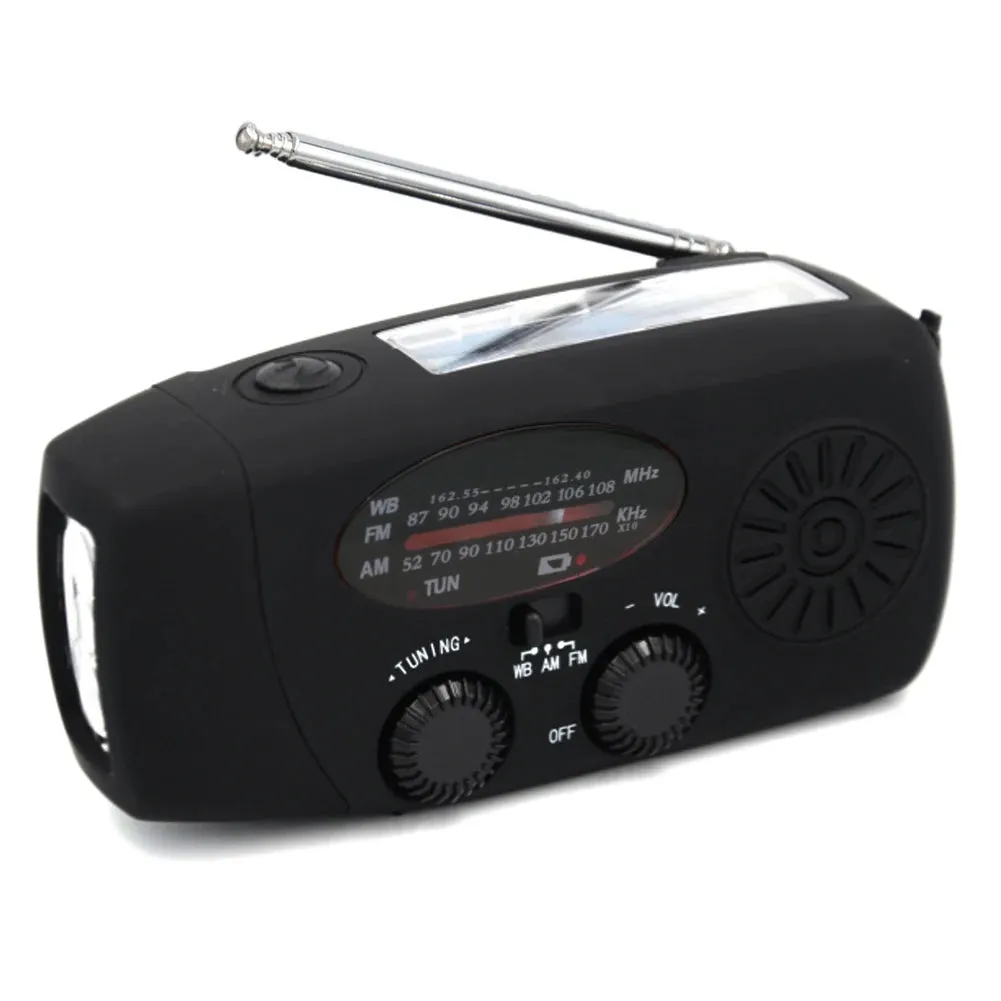 Solar Hand Crank Emergency Radio - 2000mAh Rechargeable DAB/FM/Bluetooth-Compatible Radio, 4-Way Powered with Reading Lamp for Survival