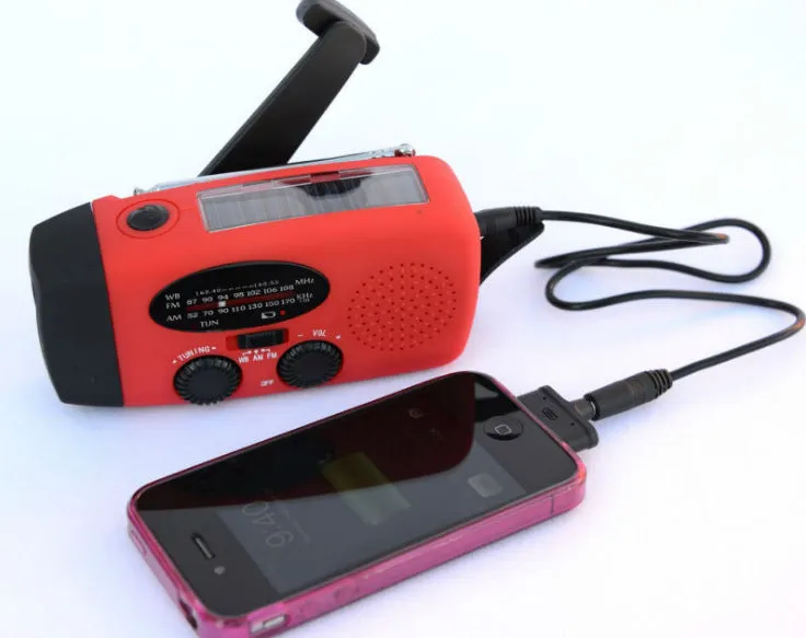Solar hand crank USB charging radio flashlight | Aliyya Store