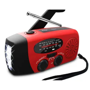 Solar hand crank USB charging radio flashlight | Aliyya Store
