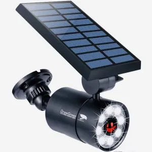 Solar Motion Lights for Outside Aluminum case(Not plastic), Solar Flood Security Spot lights Outdoor 1400LM 9W LED(130W Equ.) Garden Step Deck Patio Post Porch, 100-Week FREE Refund/Replacement(Black)
