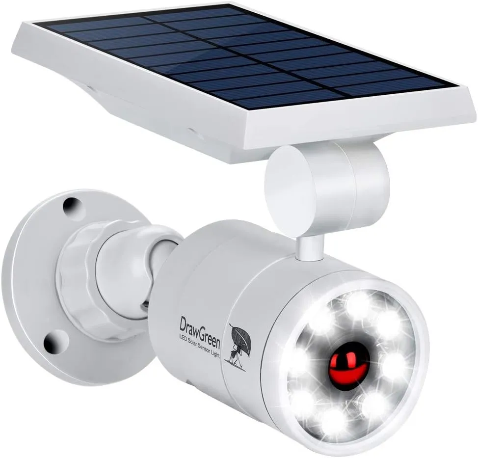 Solar Motion Lights Waterproof Metal Body, 1400-Lumen 9-Watt(130W Equiv.), Solar Powered Flood Security Spotlights for Outside Porch Post Yard Path Deck Fence Wall, 100-Week 100% Free Replacement