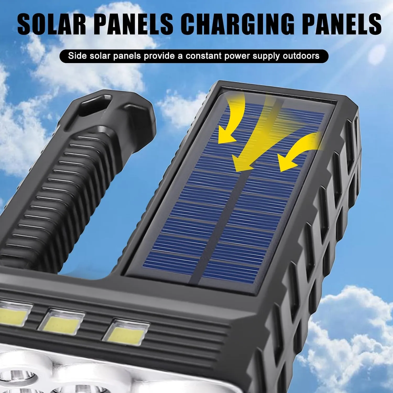 Solar Multi-Head LED Flashlight