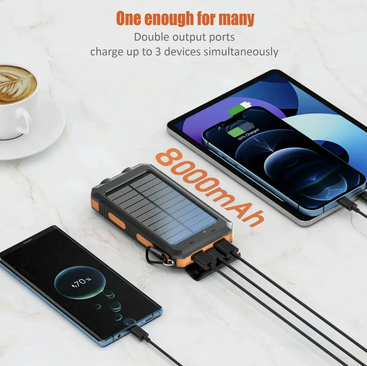 Solar Powered Powerbank (10000mAh)
