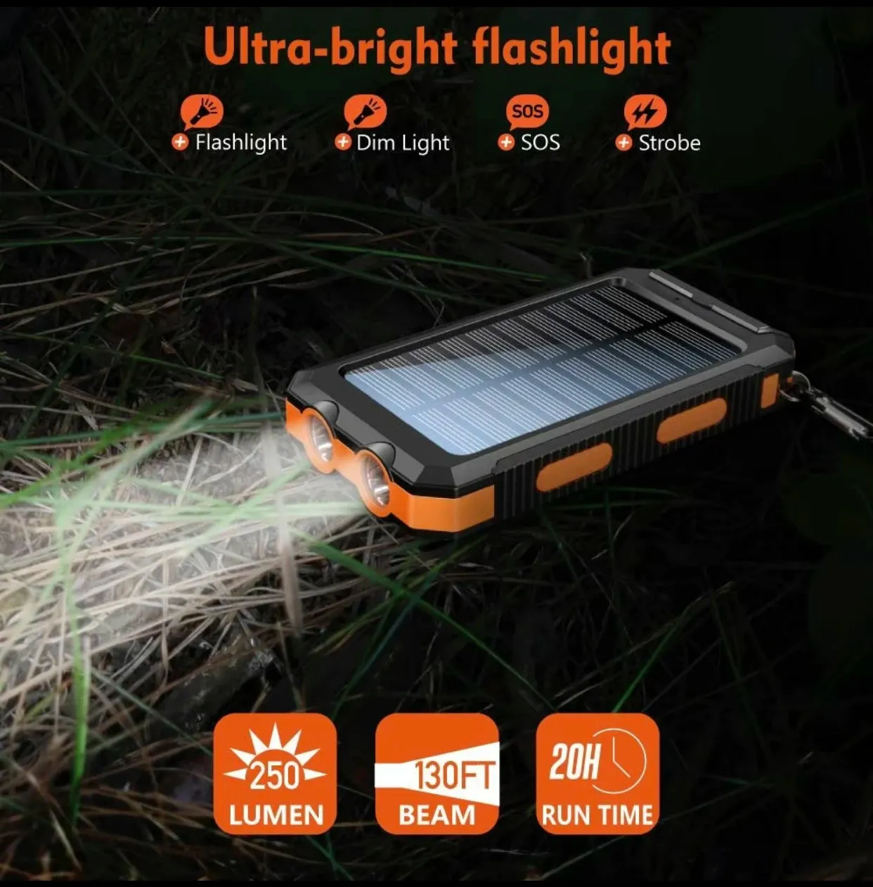 Solar Powered Powerbank (10000mAh)