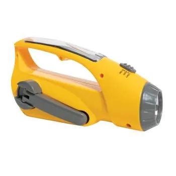 Solar/Wind Up Flashlight with Radio