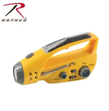 Solar/Wind Up Flashlight with Radio