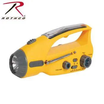 Solar/Wind Up Flashlight with Radio