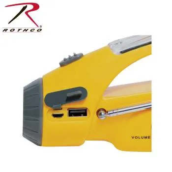 Solar/Wind Up Flashlight with Radio