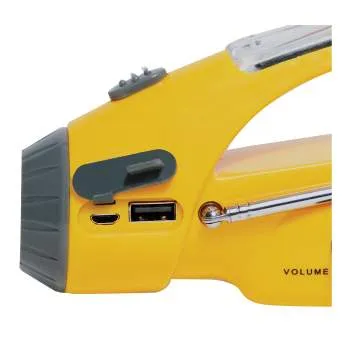 Solar/Wind Up Flashlight with Radio