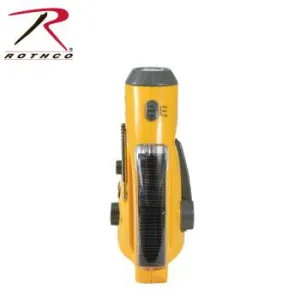 Solar/Wind Up Flashlight with Radio