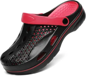 SOSOWHLTE Men's and Women's Arch Support Clogs Garden Shoes Slip-on Outdoor Beach Slippers with Removable Cushion Insole