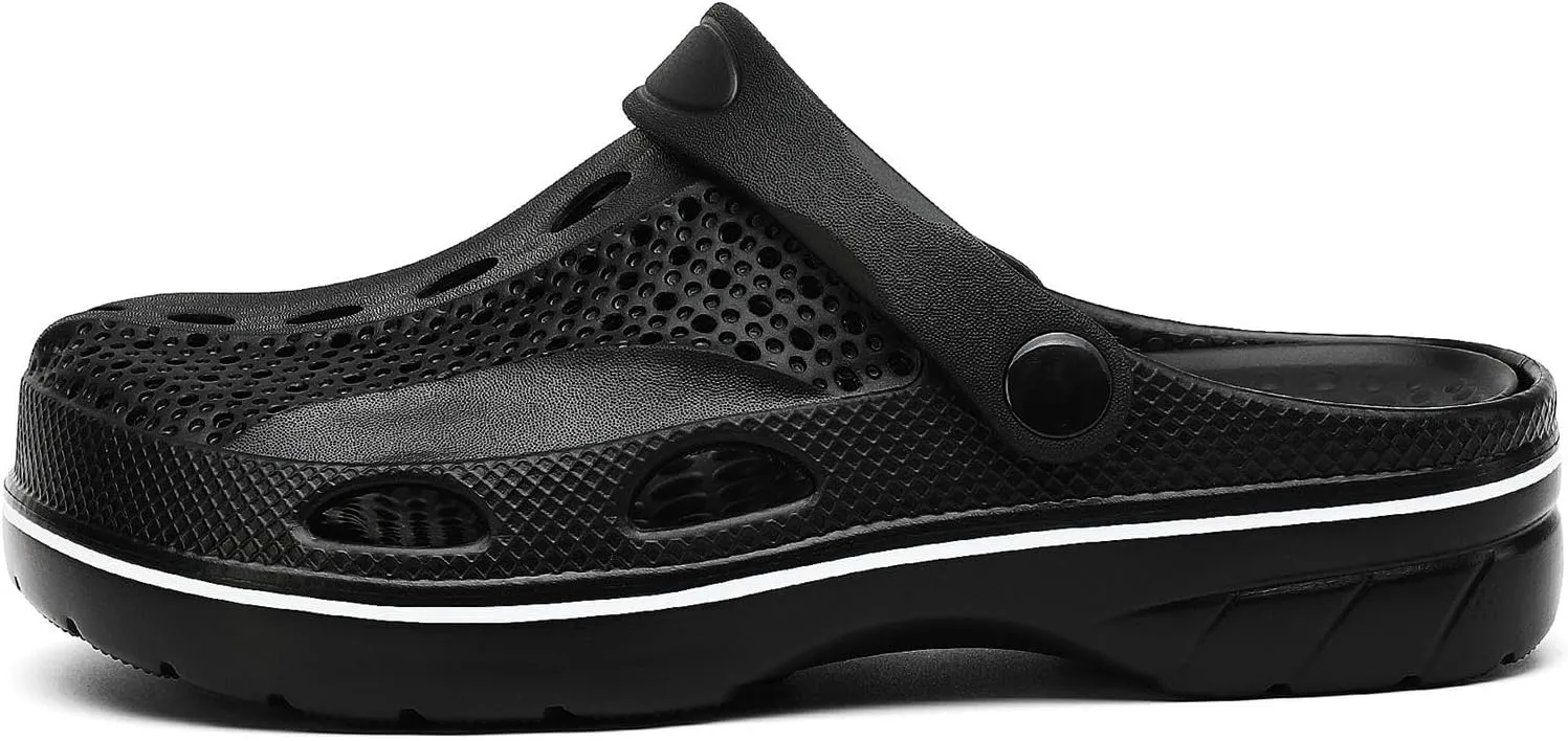 SOSOWHLTE Men's and Women's Arch Support Clogs Garden Shoes Slip-on Outdoor Beach Slippers with Removable Cushion Insole