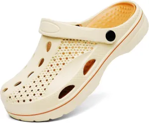 SOSOWHLTE Men's and Women's Arch Support Clogs Garden Shoes Slip-on Outdoor Beach Slippers with Removable Cushion Insole