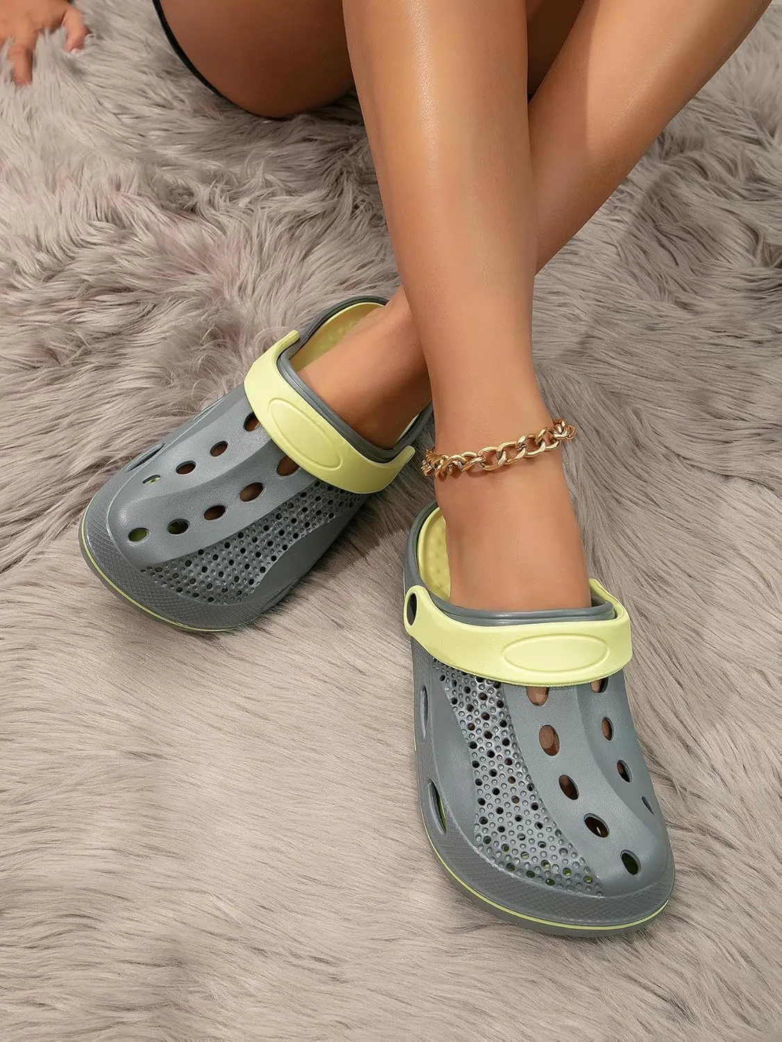 SOSOWHLTE Men's and Women's Arch Support Clogs Garden Shoes Slip-on Outdoor Beach Slippers with Removable Cushion Insole
