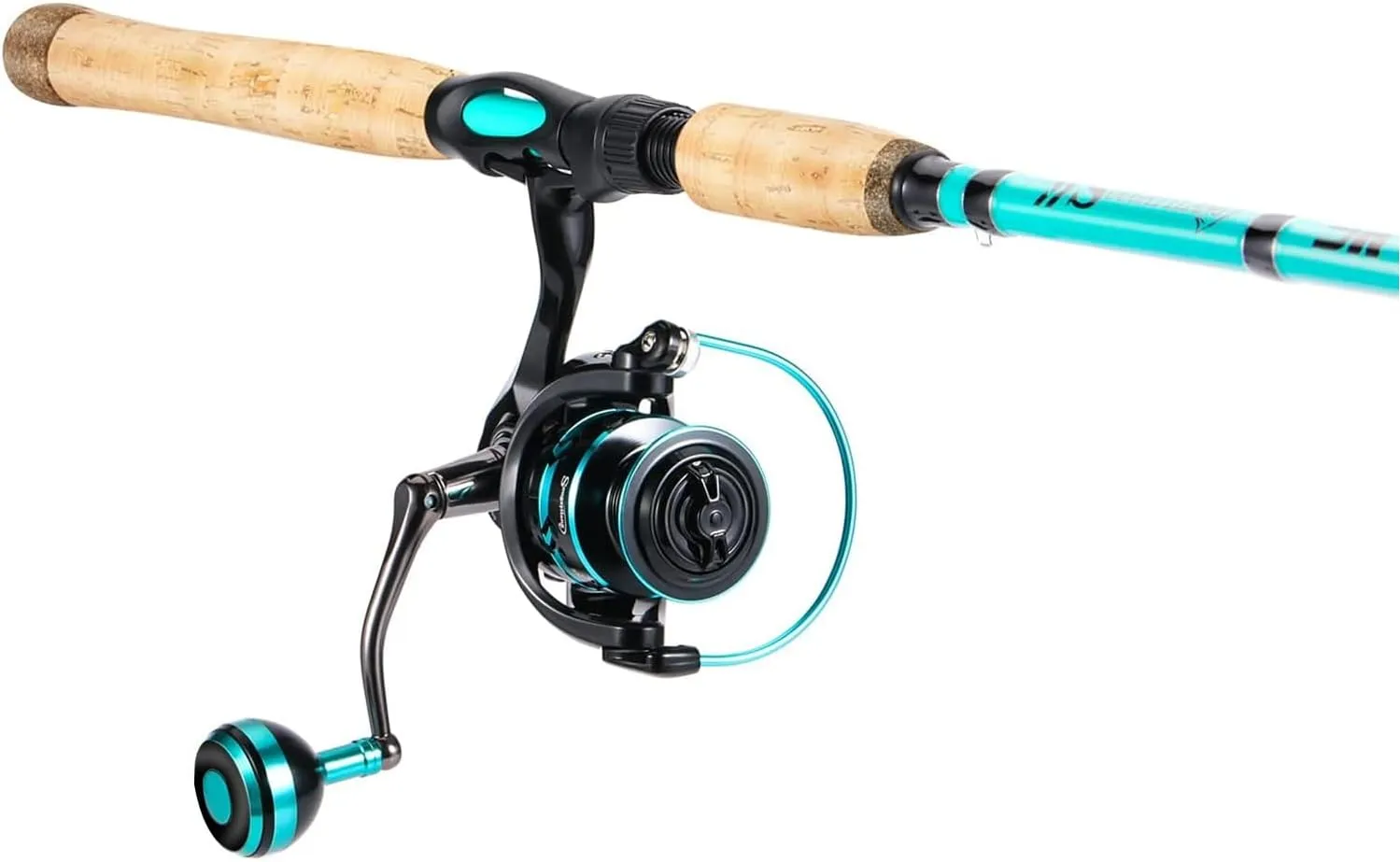 Sougayilang 7’ Fishing Rod and Reel Spinning Combo, 2 Piece Fishing Rod, Size 4000 Reel, Right/Left Handle Position, Suitable for Inshore Fishing