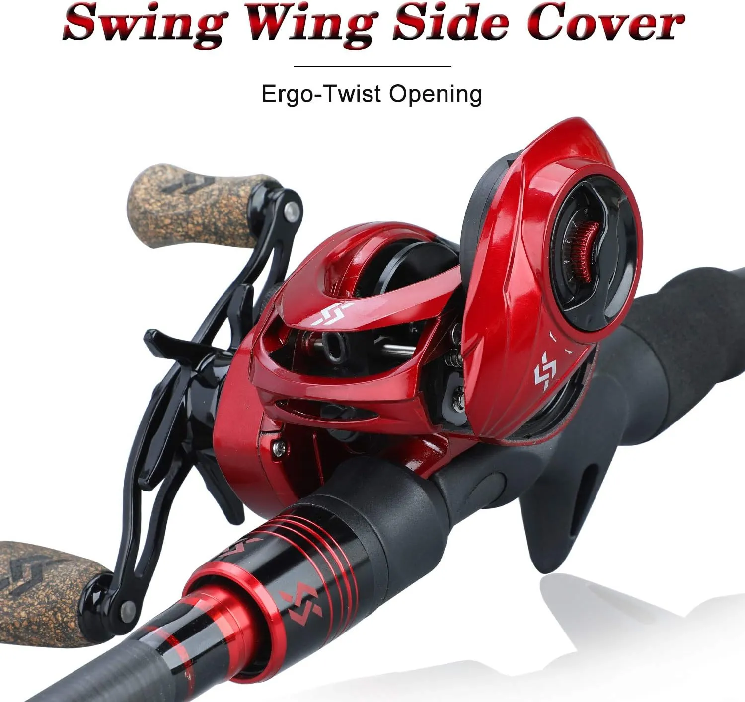 Sougayilang Fishing Rod and Reel Combo, Telescopic Casting Rod Baitcasting Reel with Carrier Bag Baitcaster Combo for Freshwater Saltwater