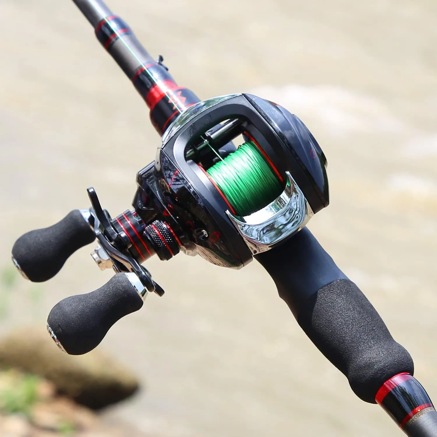 Sougayilang Fishing Rod and Reel Combo, Telescopic Casting Rod Baitcasting Reel with Carrier Bag Baitcaster Combo for Freshwater Saltwater