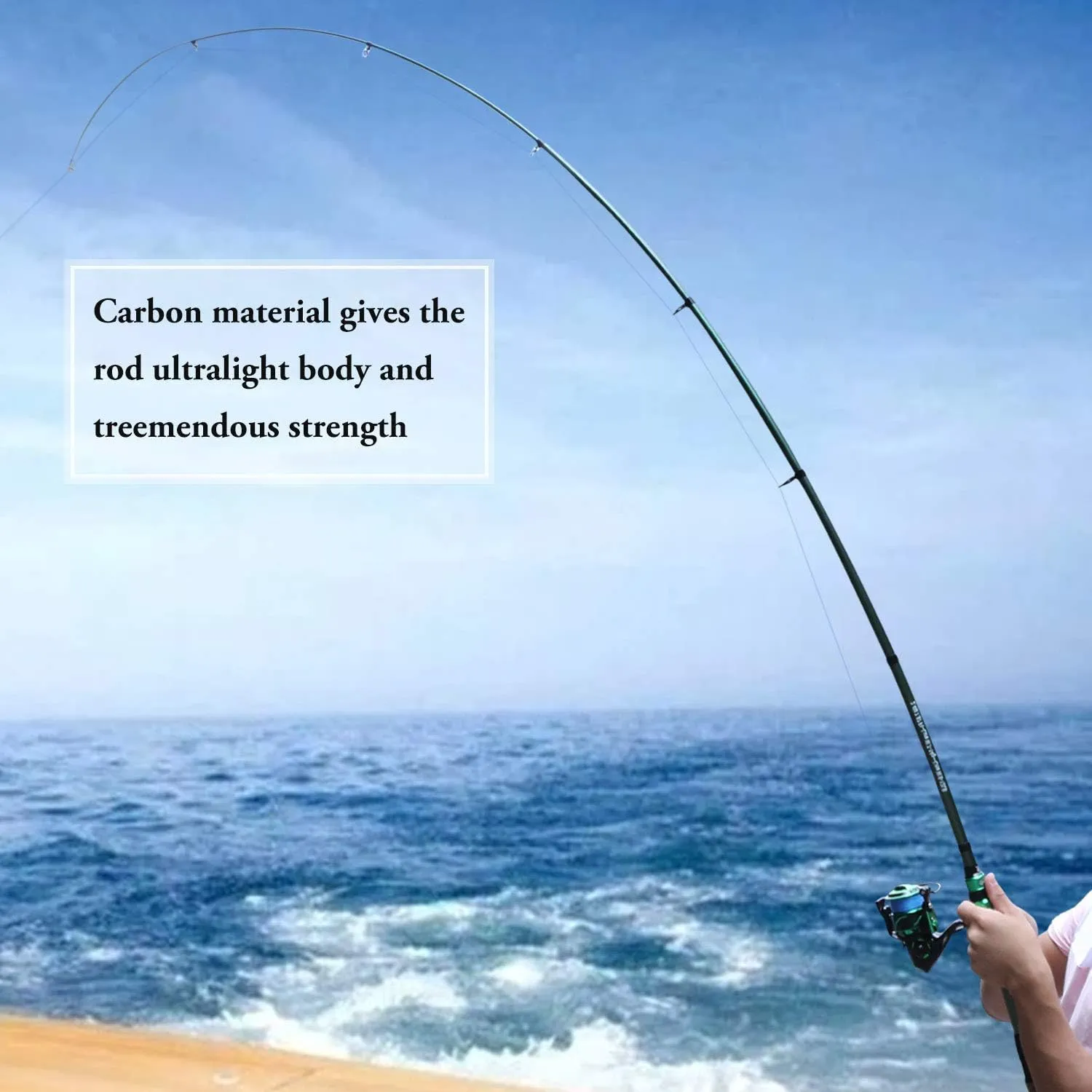 Sougayilang Fishing Rod Reel Combinations, 24 Ton Carbon Fiber, Portable Telescopic Fishing Rod Spinning Reels for Travel Saltwater Freshwater Fishing Gifts for People