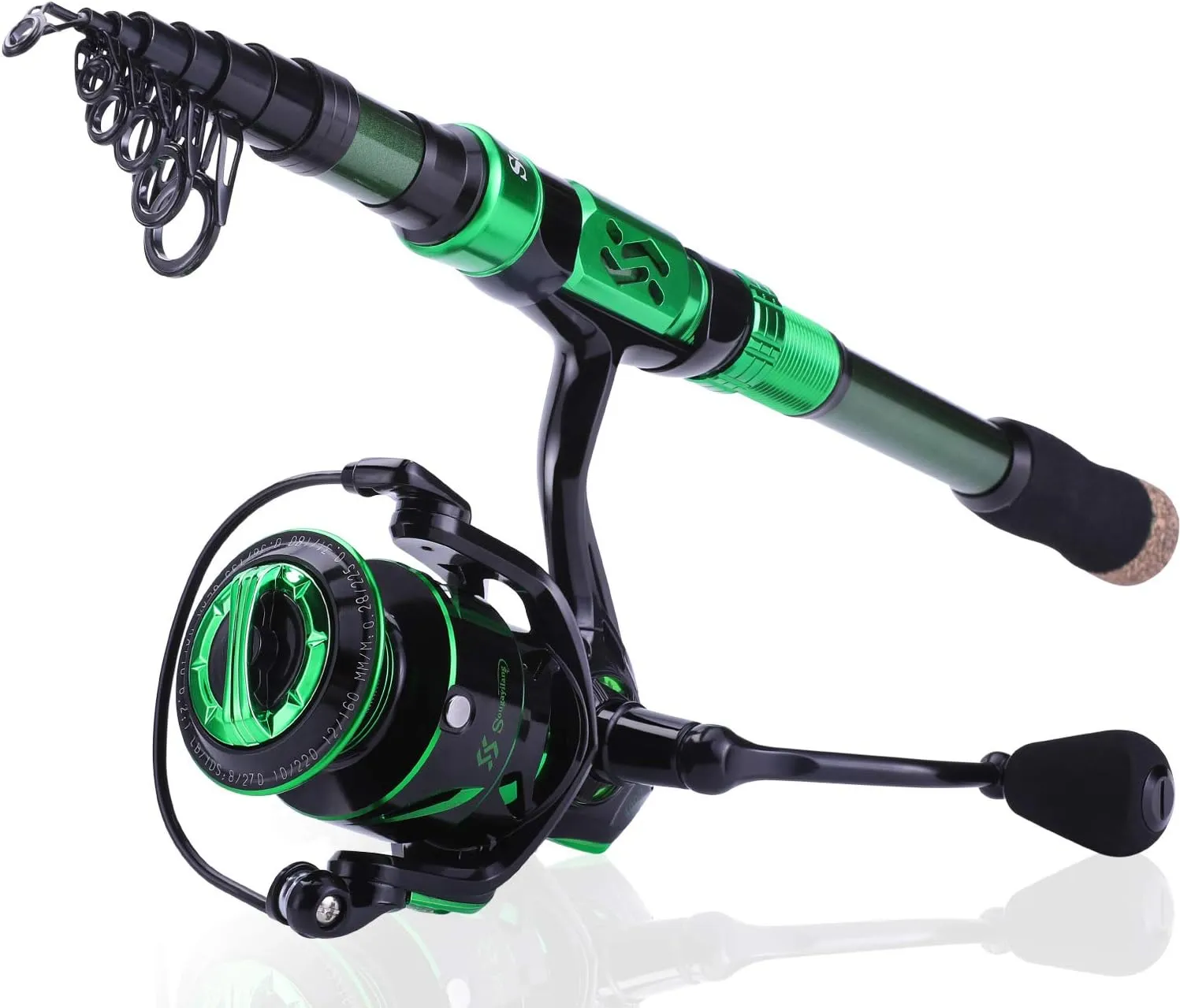 Sougayilang Fishing Rod Reel Combinations, 24 Ton Carbon Fiber, Portable Telescopic Fishing Rod Spinning Reels for Travel Saltwater Freshwater Fishing Gifts for People