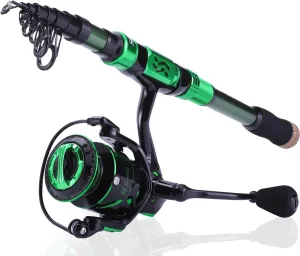 Sougayilang Fishing Rod Reel Combinations, 24 Ton Carbon Fiber, Portable Telescopic Fishing Rod Spinning Reels for Travel Saltwater Freshwater Fishing Gifts for People