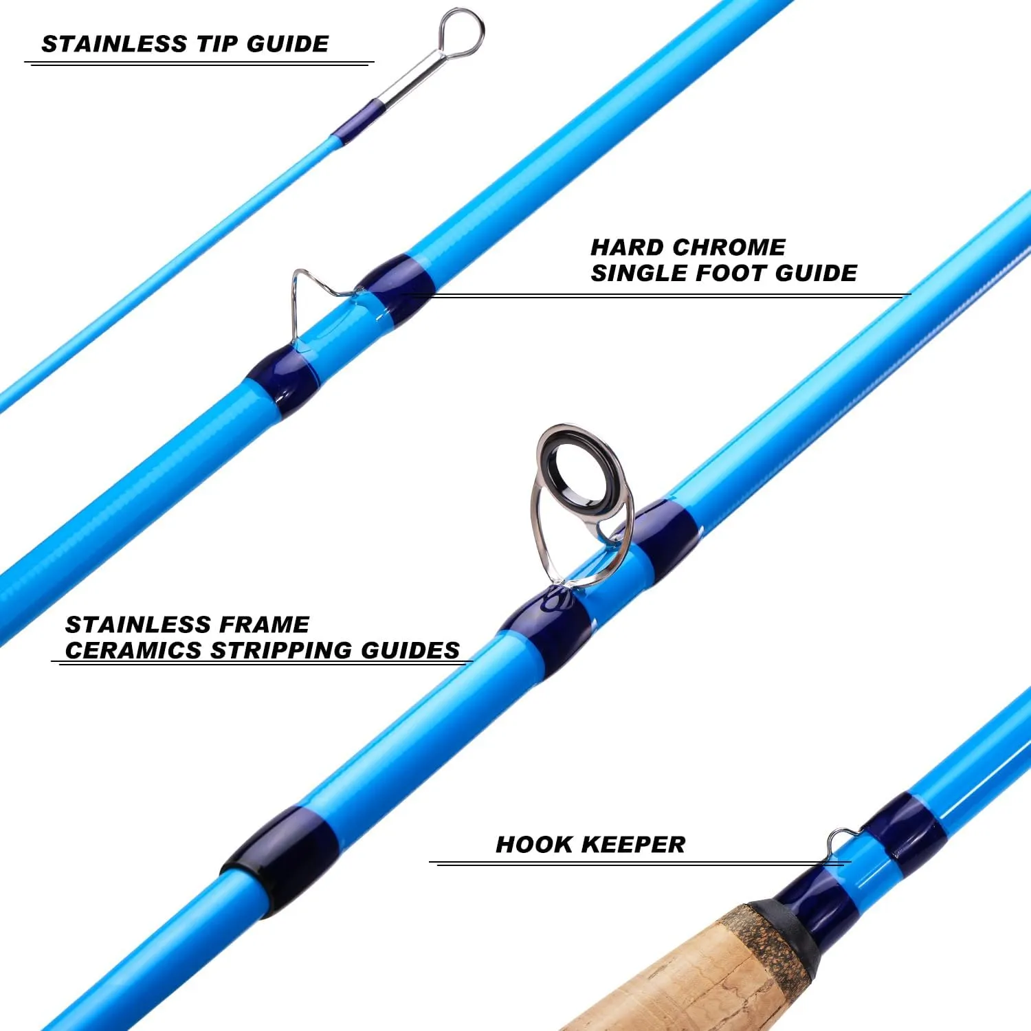 Sougayilang Fly Fishing Rod - High-Performance IM8 Carbon Blank, 9ft for 5/6wt and 7/8wt, Travel-Friendly Design