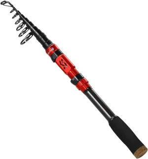 Sougayilang Portable Telescopic Fishing Rod with Carbon Fiber Material and Precision Carved Reel Seat - Suitable for Saltwater and Freshwater Fishing